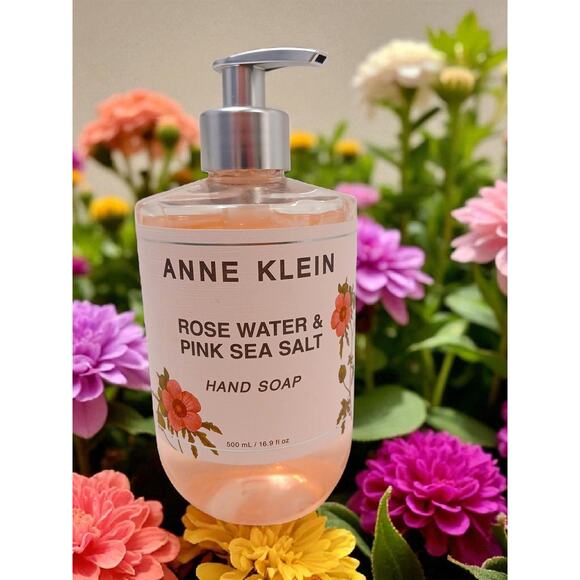 Anne Klein Luxury HAND Soap Rose Water & Pink Sea Salt Fragrance 16.9 fl oz Rare - Picture 1 of 3